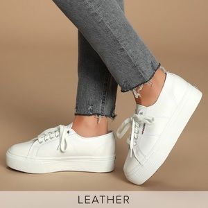 Superga platform Leather sneakers / Size 39.5